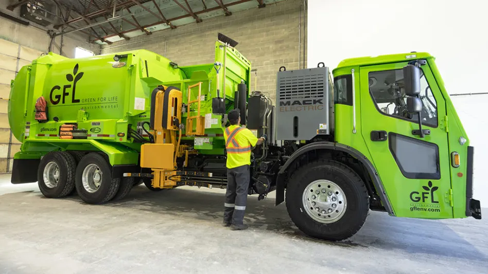 gfl electric collection truck